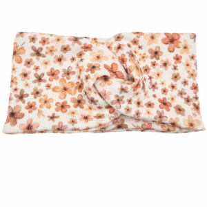 Opaska szeroka przeplatana na głowę biała w malutkie kwiatuszki