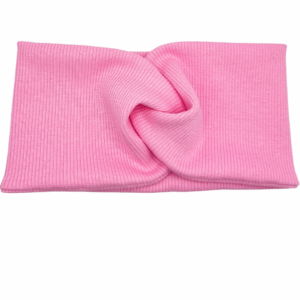 Opaska szeroka przeplatana na głowę cukierkowy róż