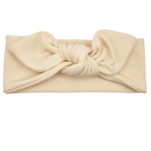 Opaska z kokardą kremowa