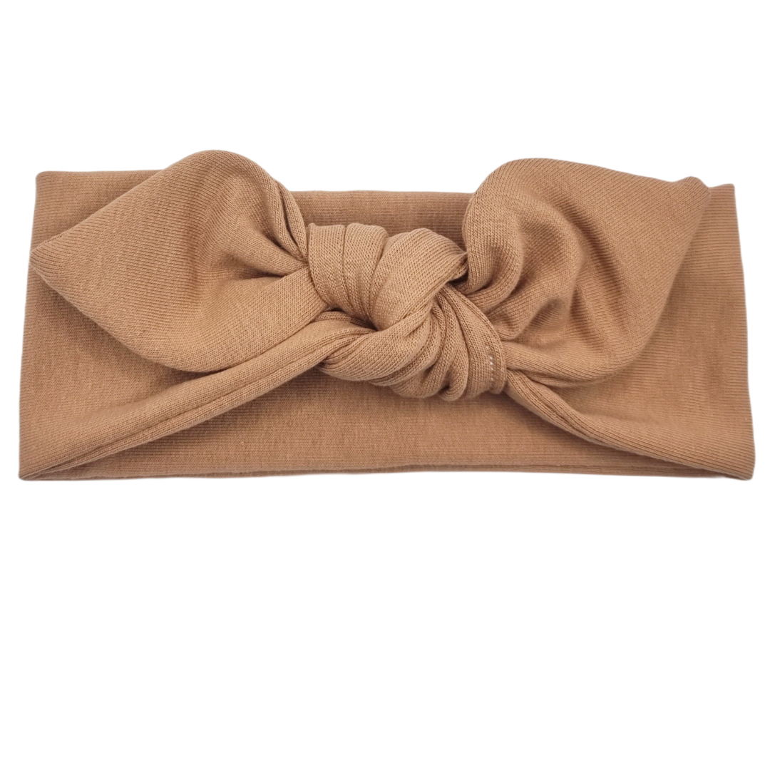 Opaska z kokardą brązowa