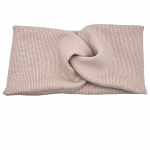 Opaska szeroka przeplatana na głowę chłodny beż