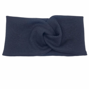 Opaska szeroka przeplatana na głowę czarna