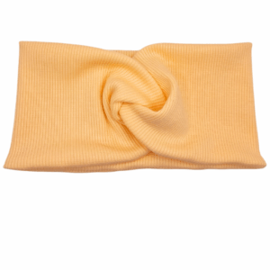 Opaska szeroka przeplatana na głowę morelowa