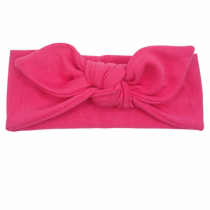 Opaska z kokardą malinowa