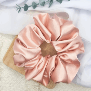 Scrunchie oversized pudrowy róż