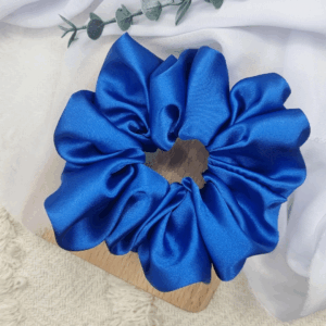 Scrunchie oversized kobaltowa