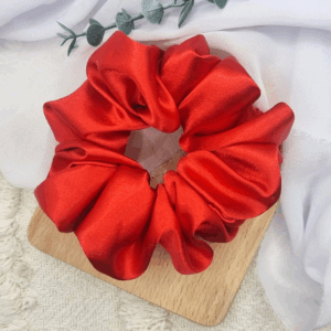 Scrunchie oversized czerwona