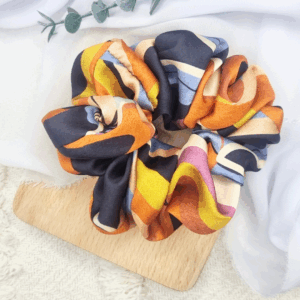 Scrunchie oversized panterka kolorowa