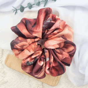 Scrunchie oversized kwiaty