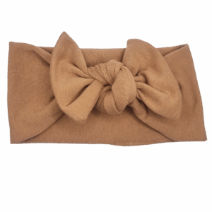 Opaska szeroka z kokardą brązowa