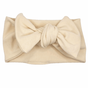 Opaska szeroka z kokardą kremowa