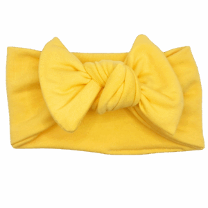 Opaska szeroka z kokardą żółta