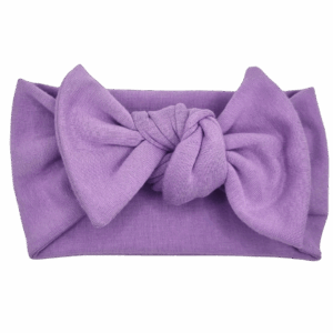 Opaska szeroka z kokardą fioletowa