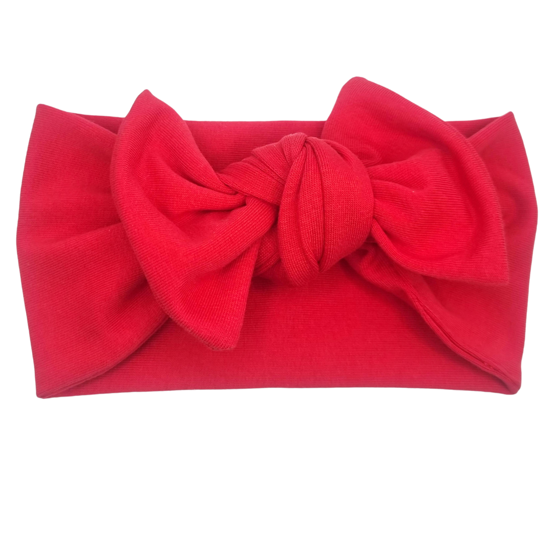 Opaska szeroka z kokardą czerwona