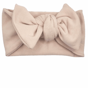 Opaska szeroka z kokardą jasny beż