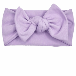 Opaska szeroka z kokardą jasny fiolet