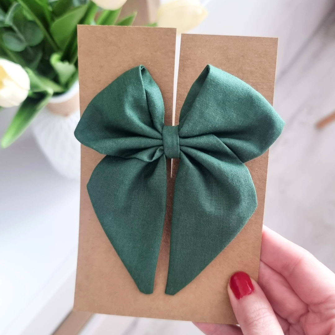 Kokardka Elen - spinka butelkowa zieleń