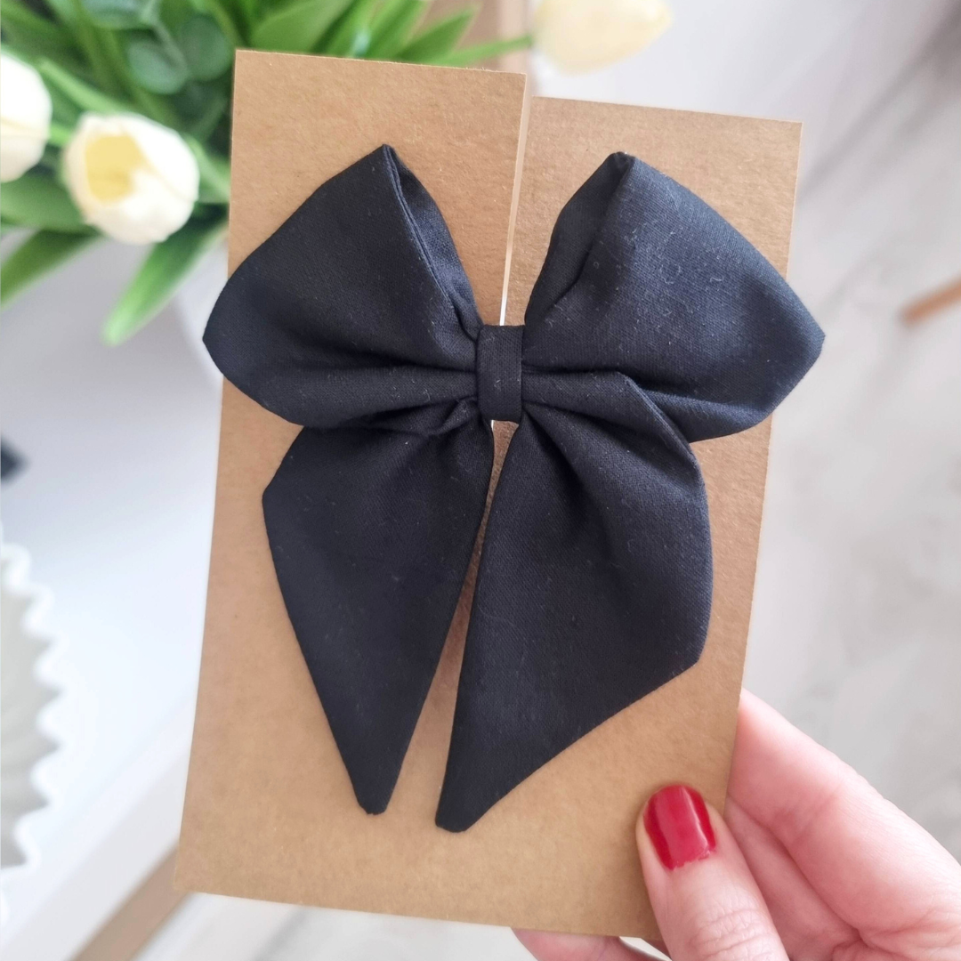 Kokardka Elen - spinka czarna