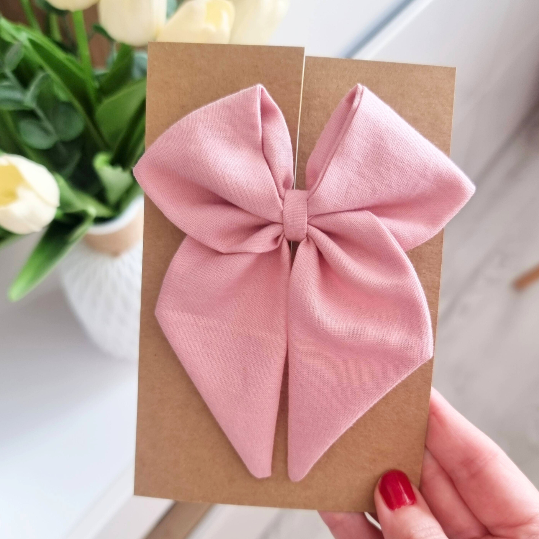 Kokardka Elen - spinka brudny róż