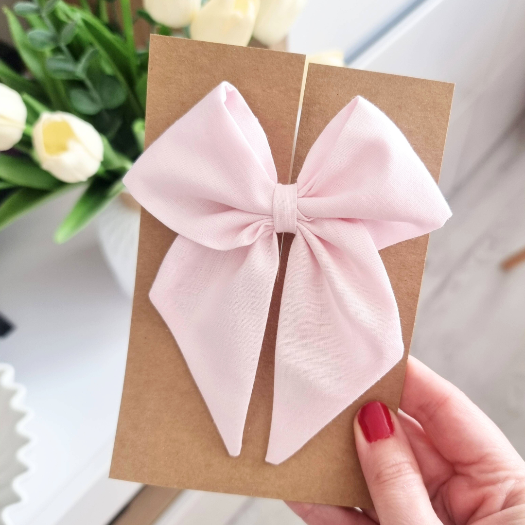 Kokardka Elen - spinka blady róż