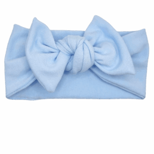 Opaska szeroka z kokardą błękitna