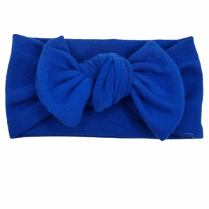 Opaska szeroka z kokardą kobaltowa