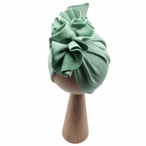 Czapka turban falbanka brudna mięta