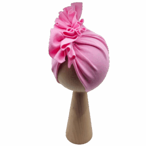 Czapka turban falbanka słodki róż