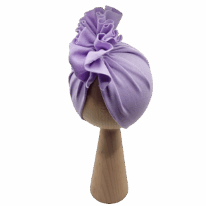 Czapka turban falbanka fioletowa