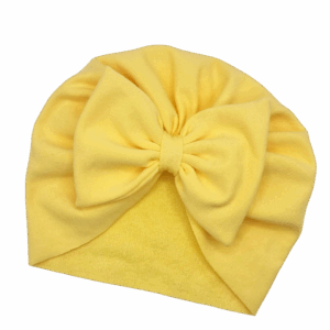 Turban z kokardką żółty
