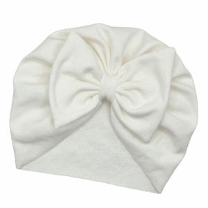 Turban z kokardką ecru