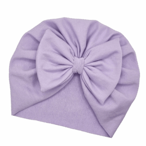 Turban z kokardką fioletowy