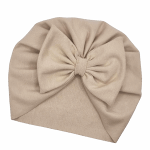 Turban z kokardką beżowy