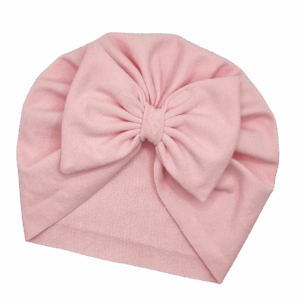 Turban z kokardką różowy