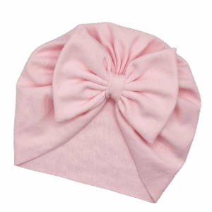 Turban z kokardką jasny róż