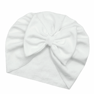 Turban z kokardką biały
