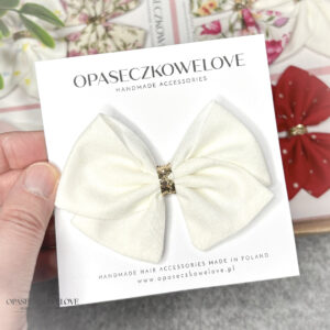 Kokardka Lili - ecru - opaska / spinka
