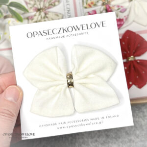 Kokardka Ali - ecru - opaska / spinka