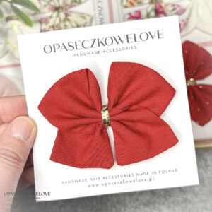 Kokardka Ali - czerwona - opaska / spinka