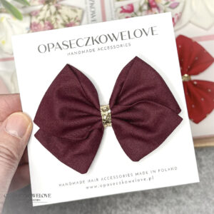 Kokardka Lili - burgund - opaska / spinka