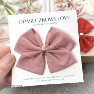 Kokardka Ali - wrzos - opaska / spinka