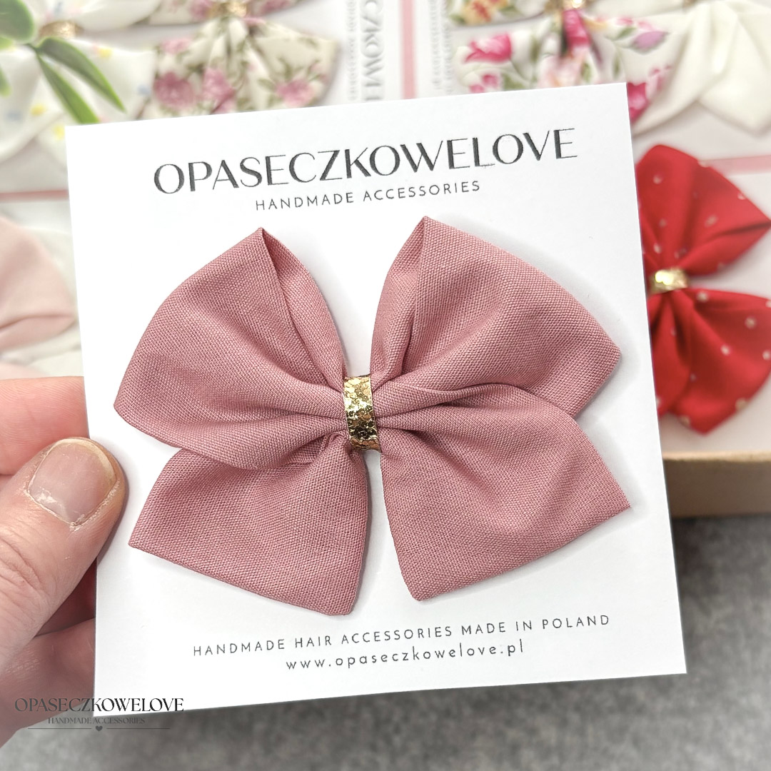 Kokardka Ali - wrzos - opaska / spinka