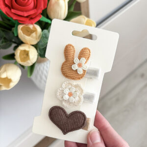 Pierwsze spinki dla niemowląt i dziewczynek – 3 szt - zestaw #2