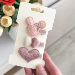 Pierwsze spinki dla niemowląt i dziewczynek – 3 szt - zestaw #11