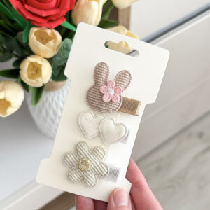 Pierwsze spinki dla niemowląt i dziewczynek – 3 szt - zestaw #3