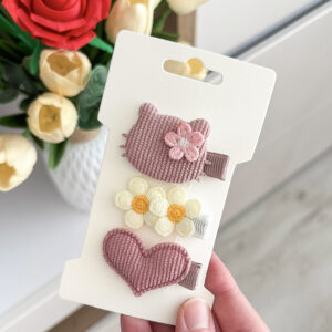 Pierwsze spinki dla niemowląt i dziewczynek – 3 szt - zestaw #6