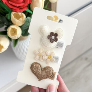 Pierwsze spinki dla niemowląt i dziewczynek – 3 szt - zestaw #7