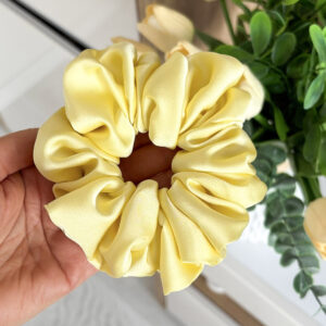 Gumka do włosów scrunchie – Limonka – Maxi