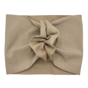 Opaska turban - motylek - beżowa
