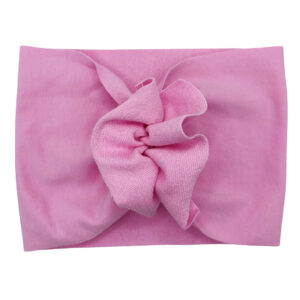 Opaska turban - motylek - słodki róż